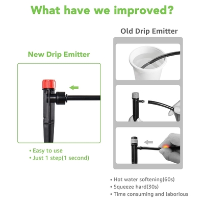 Hệ thống tưới nước chống rò rỉ Drippers dễ dàng để kết nối với ống 1/4 inch
